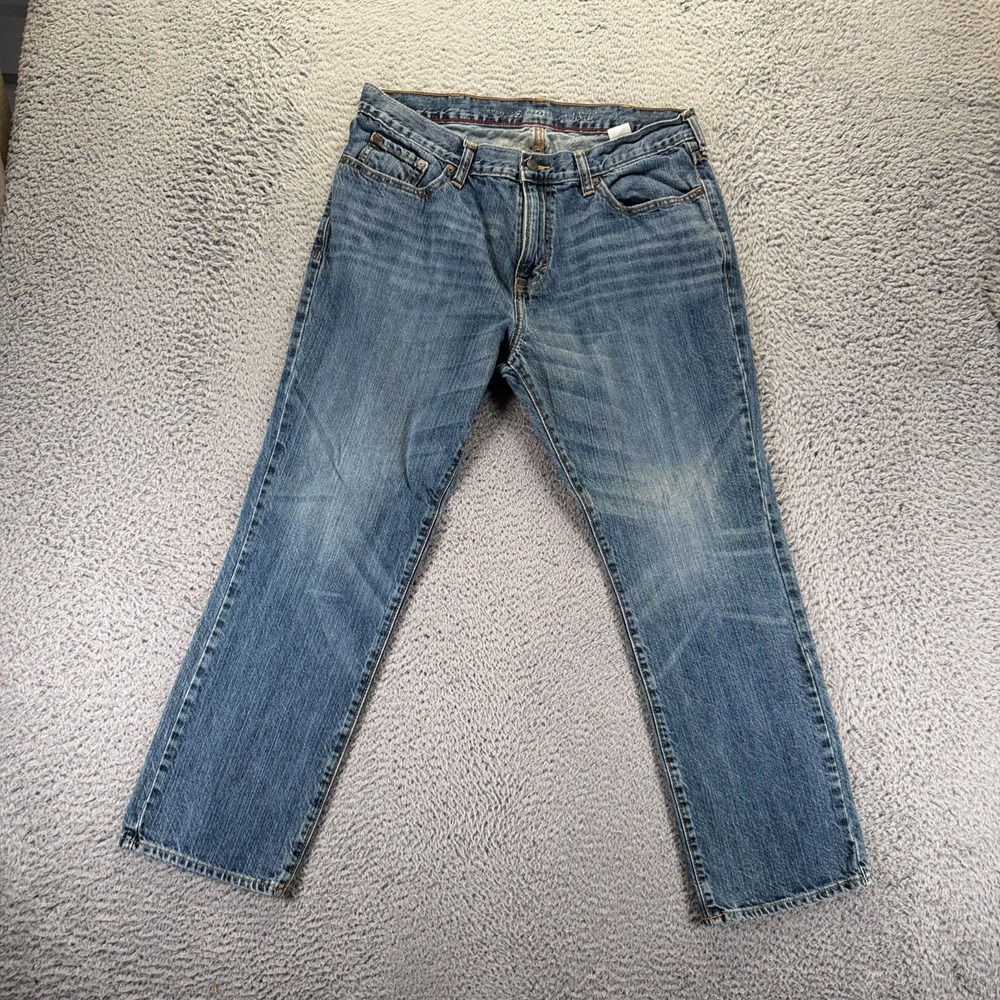 Old Navy Jeans Men's 36x28 Blue Cotton Denim Straight Leg Faded Travel Workwear